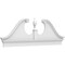Ekena Millwork Rams Head Architectural Grade PVC Combination Pediment, 82"W x 27-3/8"H x 2-3/4"P PEDPC082X275RHP00 - alternate 1